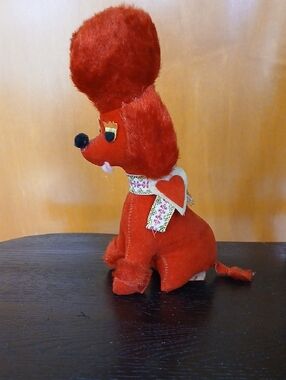 VTG Red Plush Stuffed Poodle Dog Commonwealth PA
